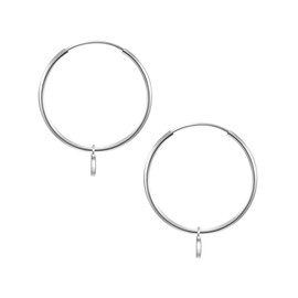 Glanzstücke München Women's Creole Earrings 925 Sterling Silver, Silver