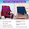 Jexine 24 Count Beach Towel Bands Clips Windproof Elastic Beach