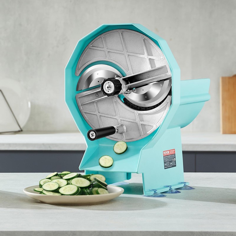VEVOR Manual Vegetable Fruit Slicer, 0-0.5"/0-12mm Thickness Adjustable Commercial Slicer
