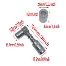 GWYAN 1 Pcs Silver 90 degree oil gun joint 3 Jaw Angle Grease Fitting Tool 90 Degree Grease Coupler Gun Adapter Suitable for lubrication systems