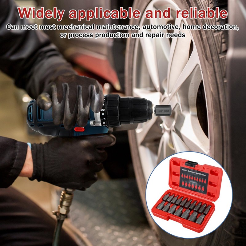 17Pcs Screw Extractor Set Hex Head Easy Out Bolt Extractor