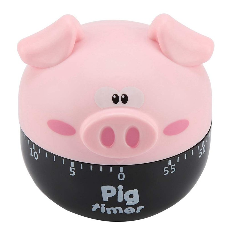 BuyWeek Kitchen Timer, Cute Cartoon Pig Mechanical Timer, Egg Timer,