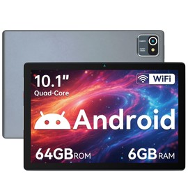 Yicty 10 Inch Tablet Android Tablets 6GB RAM + 64GB ROM Quad-Core 5000mAh 1280 x 800 HD Touch Screen 5MP + 8MP HD Camera Bluetooth 5.2 Tablet PC (Grey)