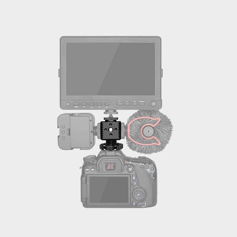 CS PRIORITY Triple Cold Shoe Mount Adapter Monitor Hot Shoe