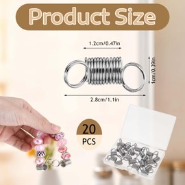 20 Pcs Bead Stopper for Jewelry Making, Bead Clamps to Prevent Beads from Falling Large Bead Stopper Bracelet Making Tools Creative Bead Line End for DIY Necklaces Accessories Crafts