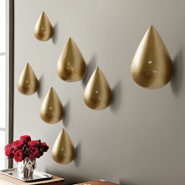 E Support™ - Ganchos para colgar abrigos, decoraciones modernas y sencillas, Dorado, Large, 1