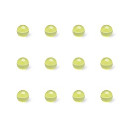 Dipwand Sapphire Pearl, 4mm Sapphire Beads Balls - 12 Pack - 4mm OD Pearls for Heat Retention in Lab Experiment, Bracelets, Necklaces, and Crafts (Yellow)