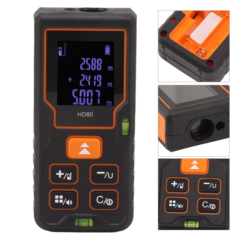 Laser Distance Meter High Accuracy Portable Handheld Rangefinder for Engineering