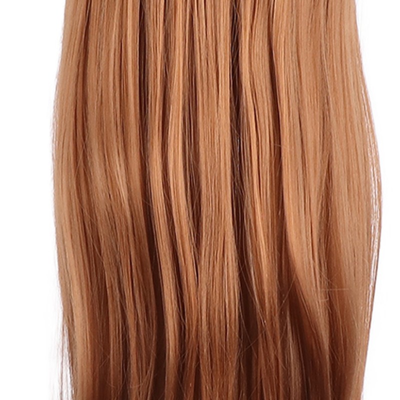 Long Hair Mannequin Head Light Brown Hairdresser Practice Training Head