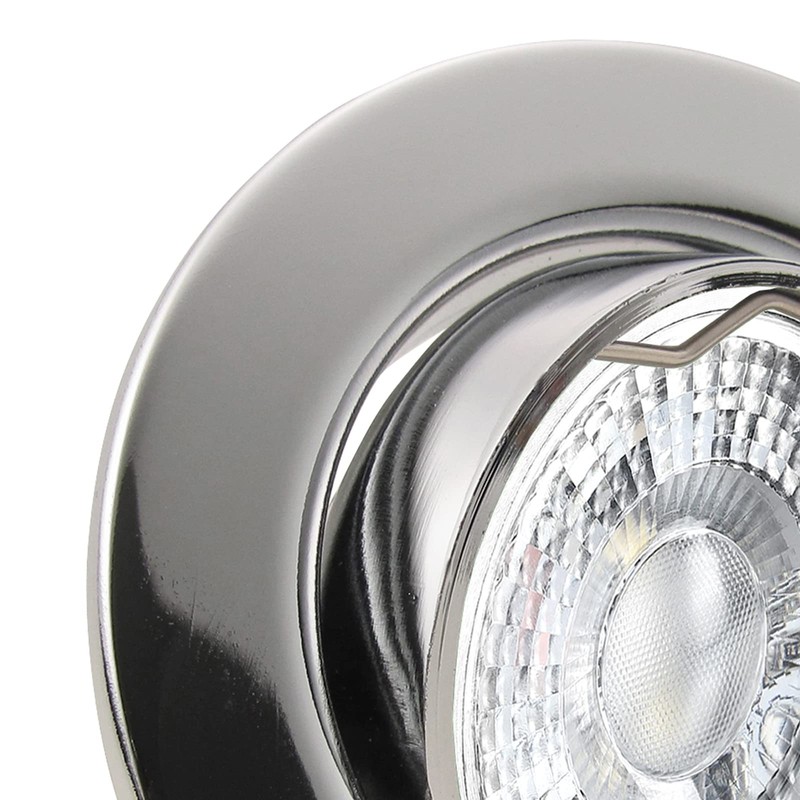 trendlights24 Decora LED Einbaustrahler 230V Chrom rund 3-Stufen dimmbar extra