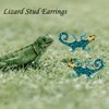 Lizard Earrings Sterling Silver Gecko Stud Earrings Animal Jewellery Gifts