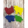 Handmade 15 sets of 4 Farm Barnyard Animal Crayons Party