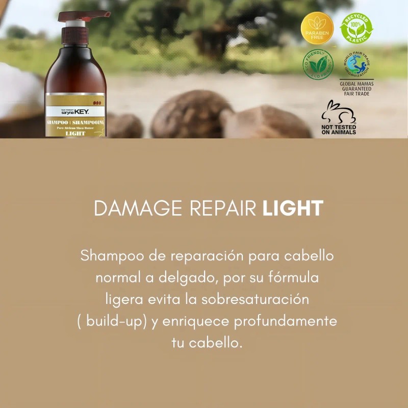 Shampoo Reparador Para Cabello Dañado Light Saryna Key 500ml