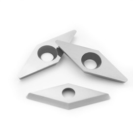 CDBP Carbide Insert Replacement Cutter Ci4 Diamond with Round Tip Replacement Milling Blade for DIY Wood Turning, Indexable Inserts Wood, Pack of 3