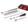 TEKTON 1/4 Inch Drive 12-Point Socket and Ratchet Set with
