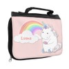 Toiletry Bag with Names Luana and Sweet Design with Unicorn