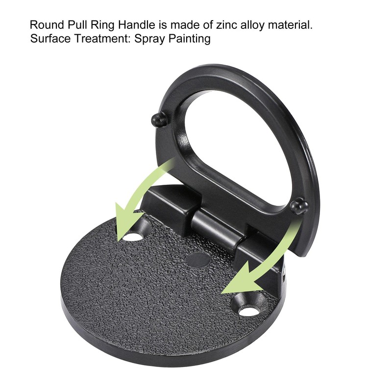 sourcing map Flush Pull Ring Handle 43.5x7mm, Plane Drawer Door