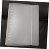 Operitacx Transparent Frosted PP Plastic B5 Round Ring Binder File