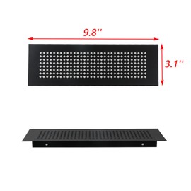 UTALIND 2Pcs Rectangle Ventilation Cover Aluminum Alloy Cabinet Vent Cover Black Ventilation Cover for Wardrobe, 9.8x3.1 Inch