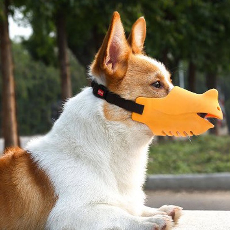 Dog Silicone Mouth Cover Bite and Bark Prevention Breathable Adjustable