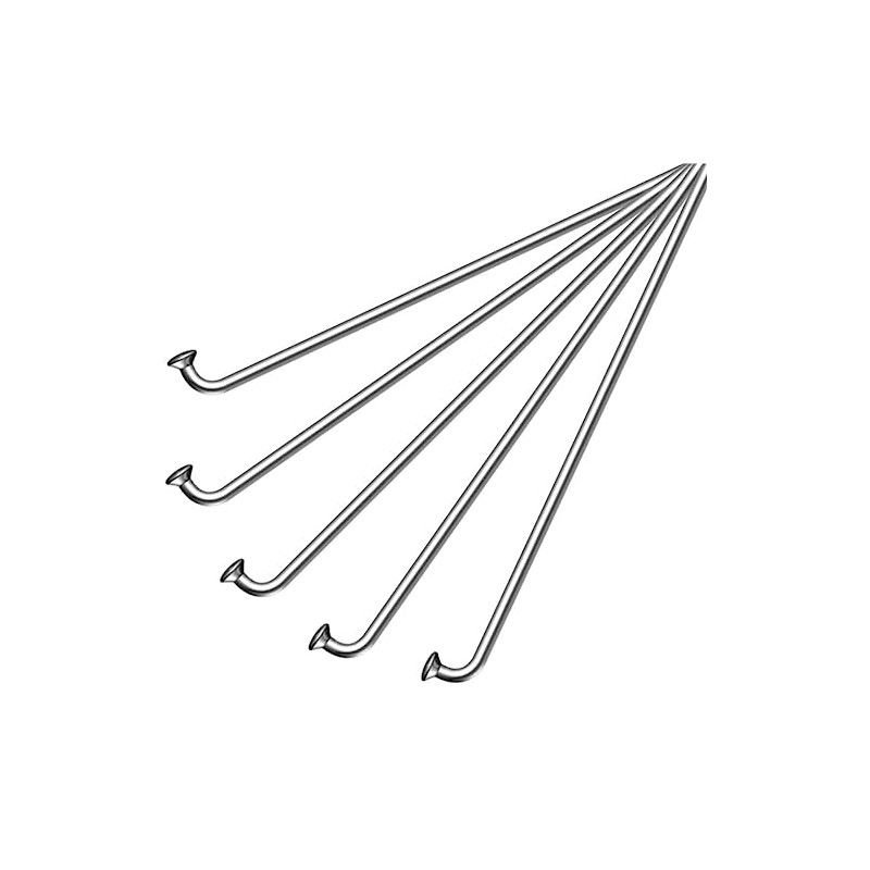 cyclingcolors 5 x Bicycle Spokes Diameter 14g 2mm Chrome Plated
