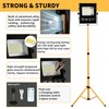 39000LM Rechargeable LED Work Lights with Stand,120H Runtime Solar Work