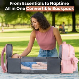 Petino Pura Diaper Bag Backpack with Detachable Changing Station – Waterproof & Travel-Friendly Baby Bag for Moms & Dads