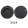 Auvotuis 3 Inch Sliding Barn Door Handle, Round Finger Flush