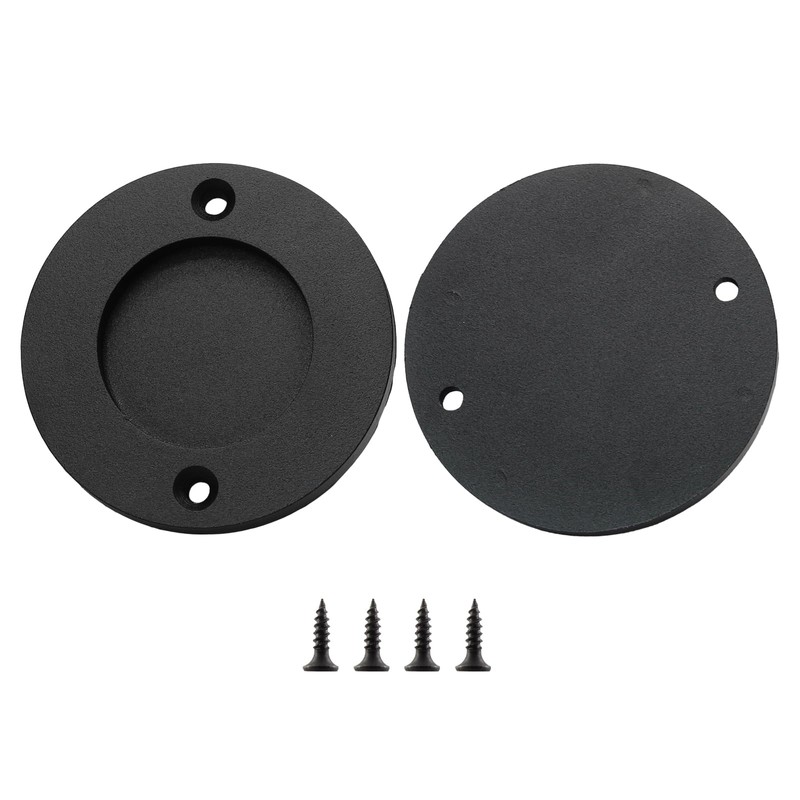 Auvotuis 3 Inch Sliding Barn Door Handle, Round Finger Flush
