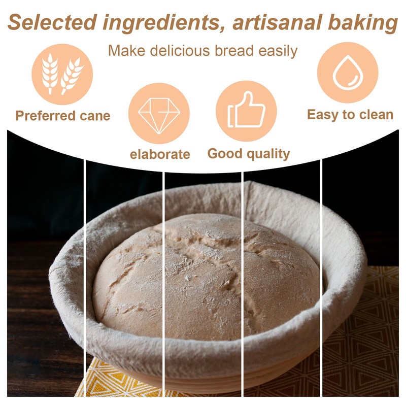 Tefrine Sourdough Bread Banneton Proofing Baskets Set, 11 PCS Sourdough