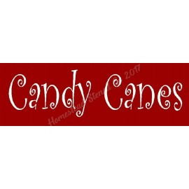 Homestead Stencil Company -ITEM #432 A - Candy Canes-  Primitive Stencil ~Reusable Stencils