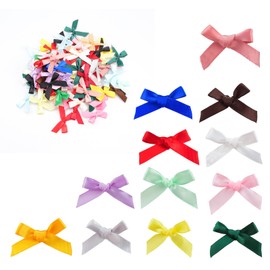 LERANXIN Bow, 200 Pieces Bows, Gift Bow, Gift Bow (Mix Colours), for Scrapbooking, Hair Bows Making and Can Also Be Used as Decoration