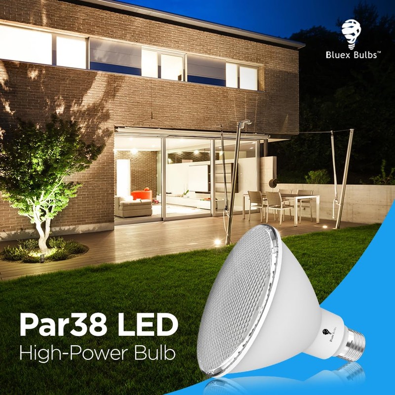 6 Pack High Power Outdoor PAR38 20W 250 Watt Equivalent