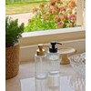 JASAI 16Oz Glass Foaming Soap Dispenser with Black Rust Proof
