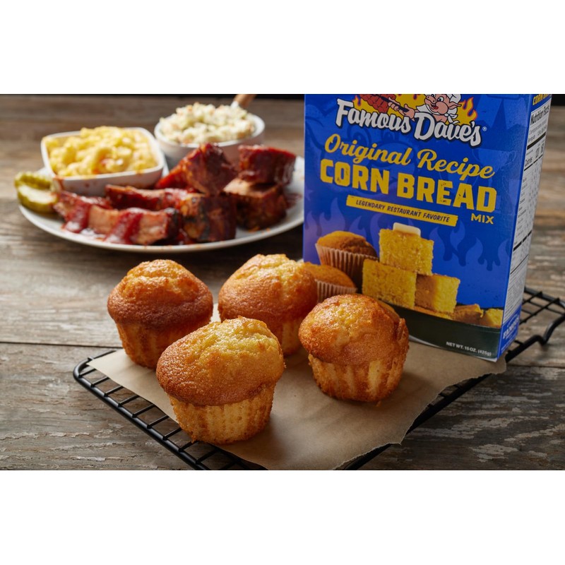 Famous Dave's - 2 pck Original Recipe Corn Bread Mix