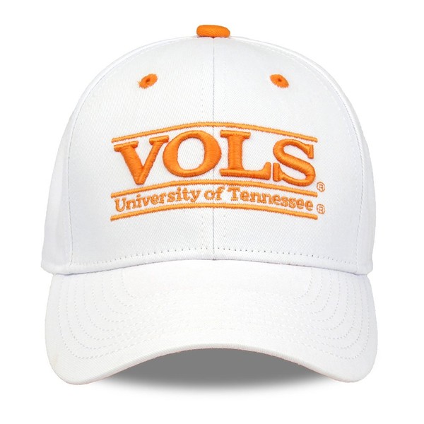 The Game NCAA Tennessee Volunteers Unisex NCAA bar Design Hat, White, Adjustable, One Size