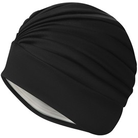 Aqua Speed Turban Cap (Turban Style Retro Head Towel Cover Terry Towelling) Colour: Black