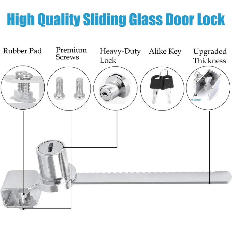 Litensh Sliding Blade Saw Lock with Key Different, Reptile Vivarium