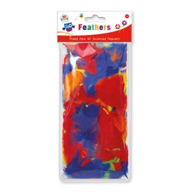 The Design Group Kids Create Bright Colour Assorted Feathers Arts & Crafts Scrapbooking Ages 3+, Multicoloured