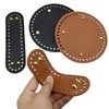 Yayatty 6 Pcs PU Leather Bag Bottom Oval Knitting Crochet