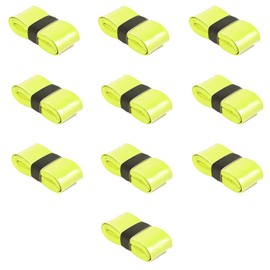 RICISUNG Grip Tape, Set of 10, Tennis Grip Tape, Wet Anti-slip, Breathable, Sweat Absorbent, Badminton, Tennis Racquet, Golf, Grip Tape, For Fishing Rods, Bicycles, Baseball, Dumbbells (Fluorescent