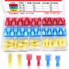Twidec/100PCS Nylon Spade Connectors Kit 22-10 Gauge Quick Disconnect Fully