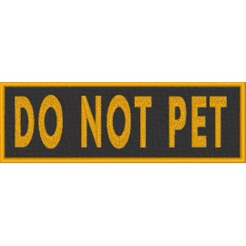 DO NOT PET Iron-On Patch  Morale Tactical  Emblem Gold