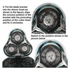 Replacement Electric Shaving Head 360° Floating Double Shaving Rings Head