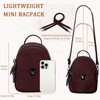 Kasqo Small Backpack Purse for Women,Anti-Theft Mini Backpack Fashion PU
