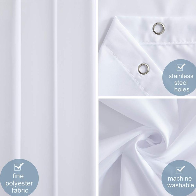 Furlinic Shower Curtain, Bathroom Curtain For The Bathtub, Textile Bath