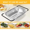 ZDRongZhen Kitchen Accessories Over the Sink Colander Strainer Basket，Stainless Steel