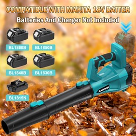 Cordless Leaf Blower Up to 540 CFM & 6 Speed Modes, Electric Leaf Blower for Makita 18V Battery(Only Tool), Battery Powered Leaf Blowers, Lightweight Leaf Blowers for Lawn Care, Yard, Garage, Snow
