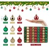Anstore Christmas Baubles, 54Pcs Mini Christmas Ball Ornaments with Strings,