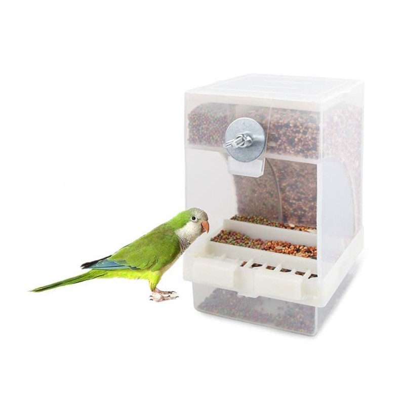 Paquete de 2 comederos automáticos para pájaros, alimentadores de loros,